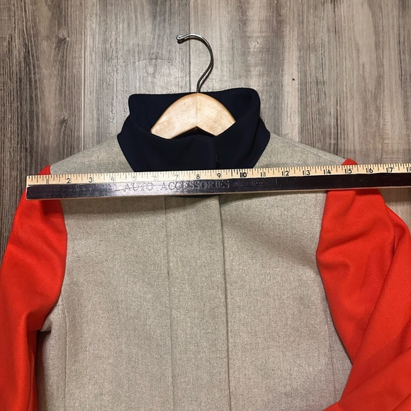 J. Crew Women's Colorblock High Collar Wool Coat Size 4 - Picture 10 of 10